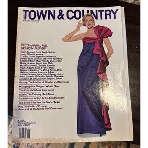 TOWN & COUNTRY August 1984 Issue Luxury Fashions Chanel 80s Magazine RARE!!